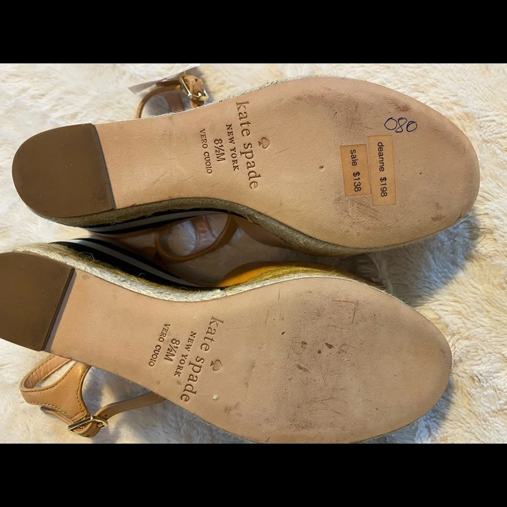 Kate Spade Tan and Black Wedges - Picture 4 of 4